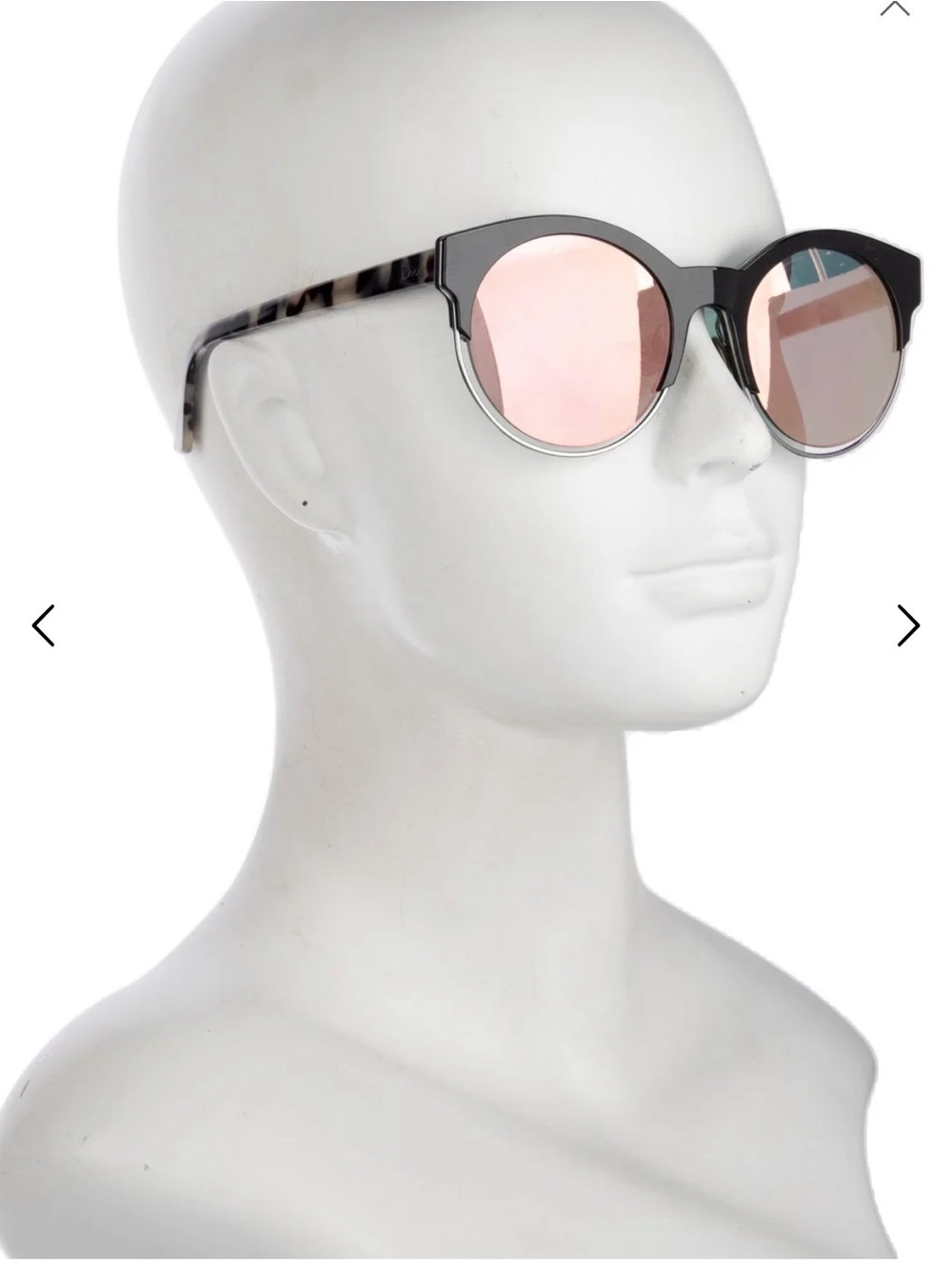 Dior Women's Black Frames with Pink Mirrored Lenses